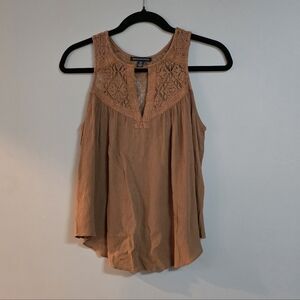 American Eagle Outfitters Brown Lace Detail Top